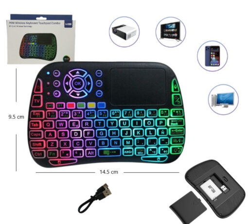 Mini teclado inalambrico RGB