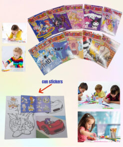 Libro colorear linda calidad + sticker