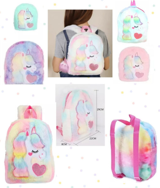 Mochila peluche unicornio