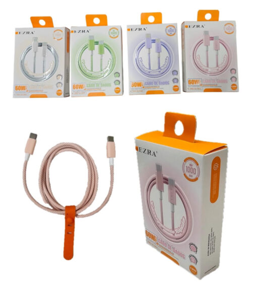 Cable Ezra reforzado 27w tipo C a tipo C