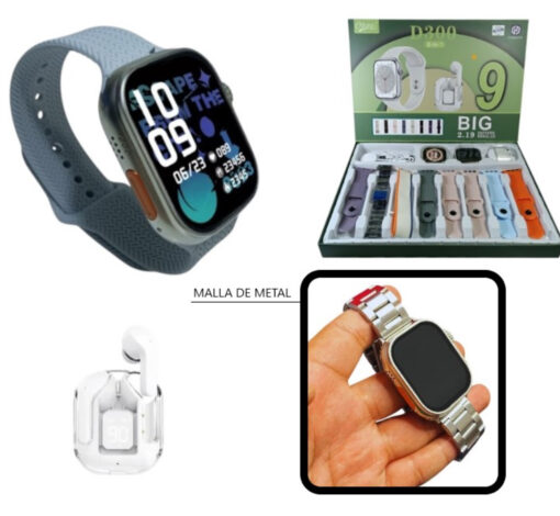 Reloj inteligente smart con auriculares