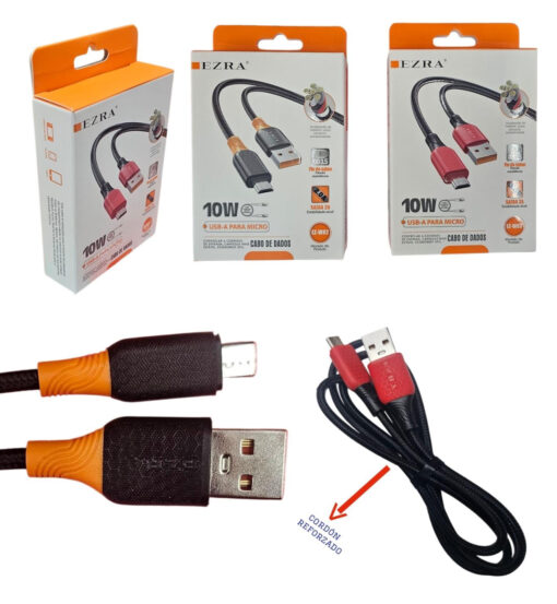 Cable ezra reforzado 10w de 2A USB-VO