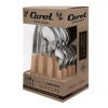 Juego cubiertos x16 m/damasco caja c/visor CAROL(81363)