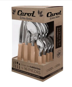 Juego cubiertos x16 m/damasco caja c/visor CAROL(81363)