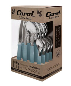 Juego cubiertos x16 m/azulino caja c/visor CAROL(81356)