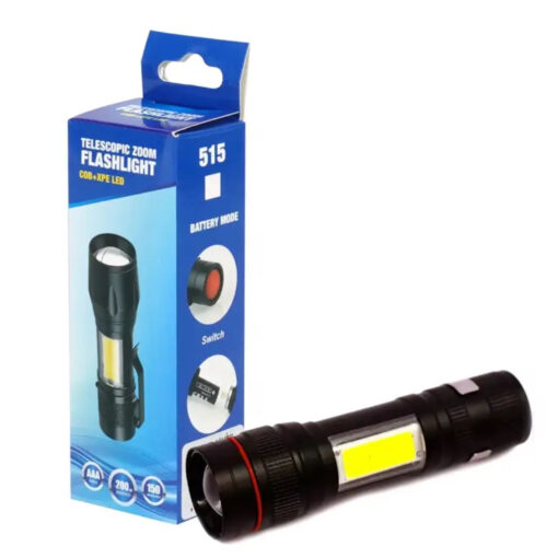 Linterna 10c 1LED 2 posic+luz (23069)