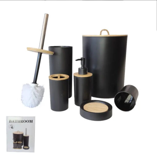 Set plast. 6pz redondo p/baño (43488)