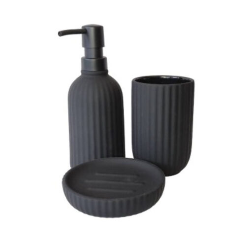 Set ceram. 3pz p baño Negro (43469)