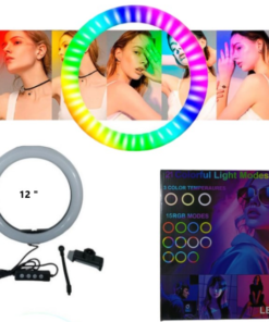 Aro selfie led rgb 12 plg