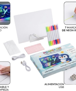 Pizarra led acrílica colores neón