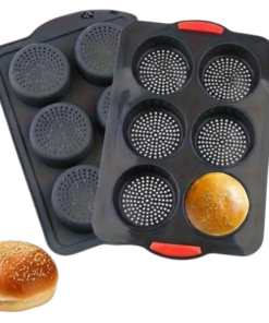 Molde para pan hamburguesas x6 silicona