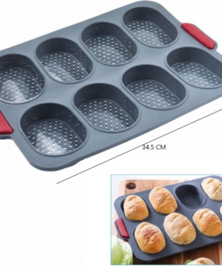 Molde para pan silicona x8