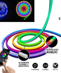 Tira led neon rgb 5mt c/ app y control