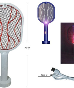 Raqueta mata mosquito azul