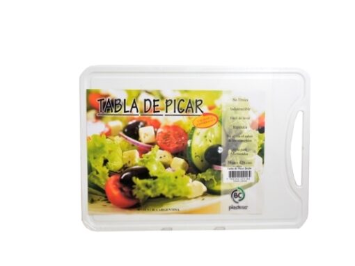 Tabla plast. 38x26cm blanca (5300)