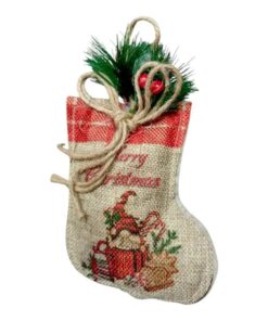 Bota navidad tela 12x18c (24257)
