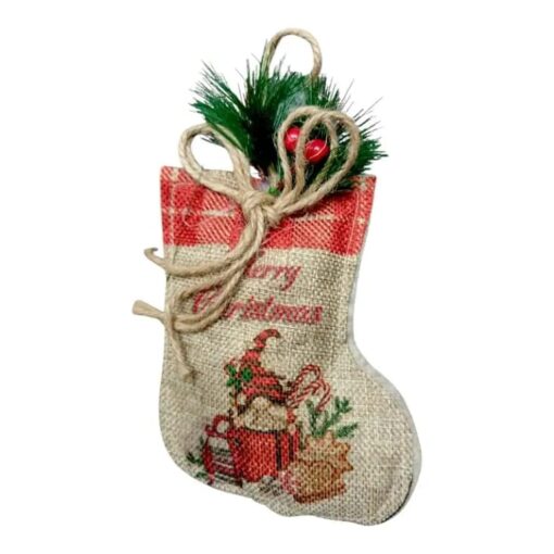 Bota navidad tela 12x18c (24257)