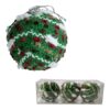 Bocha navidad 8c textil verde (24281)