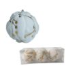 Bocha navidad 8c peluche blanco (24275)