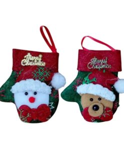 Adorno(24159) tela papá noel , oso, reno, muñeco de nieve