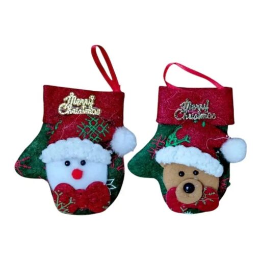 Adorno(24159) tela papá noel , oso, reno, muñeco de nieve