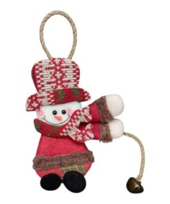 Adorno(24156) tela 11x24c muñeco de nieve