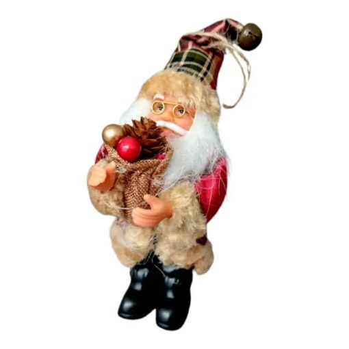 Papá Noel(24252) colgante ropa marrón BOLSA PIÑA