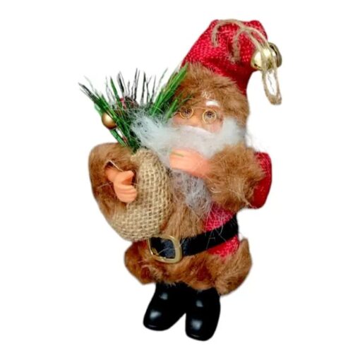 Papá Noel(24453) colgante ropa marrón BOLSA REGALO