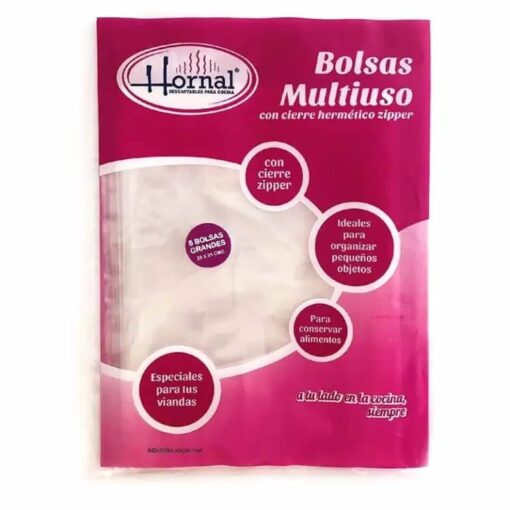 Bolsa (77265)multiuso zipper 17x25c x8U
