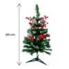 Arbol(24305)navidad 60c c/piñas s/nevado c/pie
