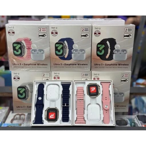 Set smart watch y auricular c7 2 mallas