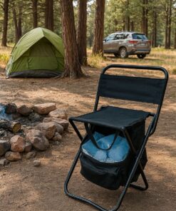 Silla plegable con conservadora para camping