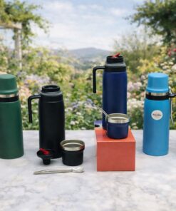 Termo media manija tapa mate con bombilla