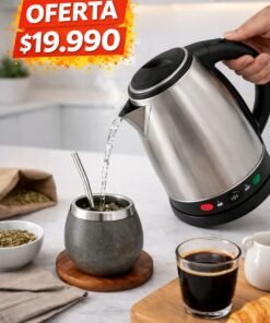 Pava electrica de acero inox 1.8 L corte mate