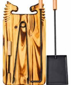 set parrilla x 4 + tabla de madera 29x50