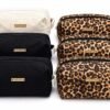 Neceser mediano con guata blanco, negro, animal print