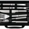 Set asado acero con estuche x5