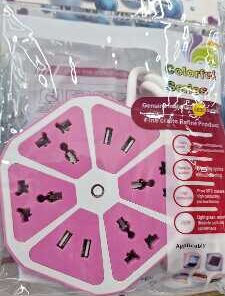Alargue hexagonal 4 tomas + 4 USB