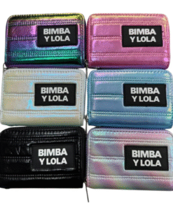Billetera mujer metalizada1 cierre BIMBA 10 cm