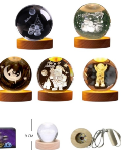 Bola led cristal 8cm