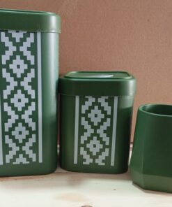 Set matero cuadrado guarda Pampa Yerba verde militar (58253)