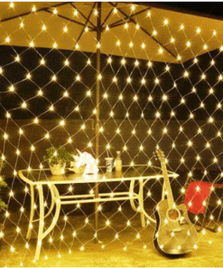 Cortina red de 96 luces led calida