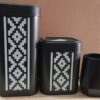 Set matero cuadrado guarda Pampa Yerba negro (58256)