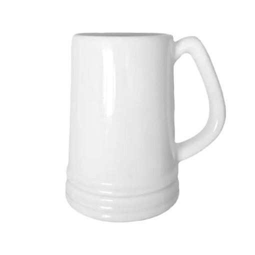 Jarro 10c ceramica blanco liso(13346)