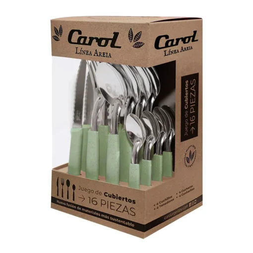 Jgo. cub x16 Carol m/verde areia caja c/visor (81116)