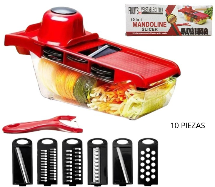 Mandolina picador de verduras 10 en 1