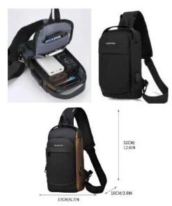 Morral bandolera antirrobo usb