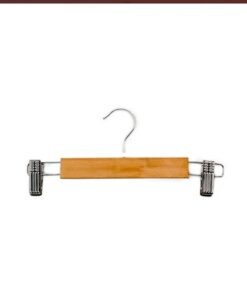 Percha x3 madera c/broches (39607)