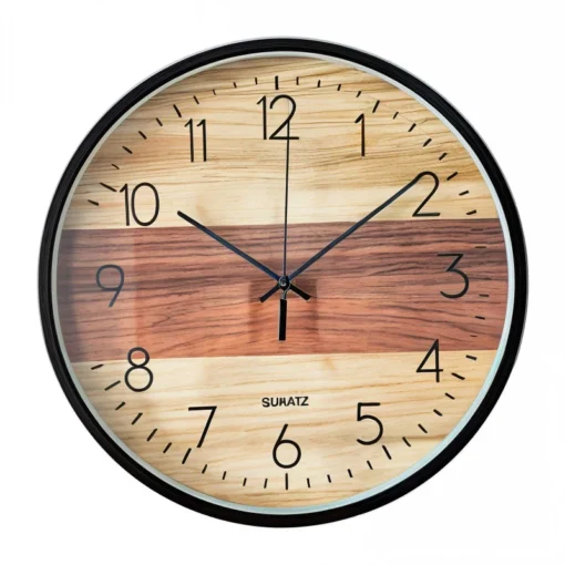 Reloj pared 30c bicolor marco negro
